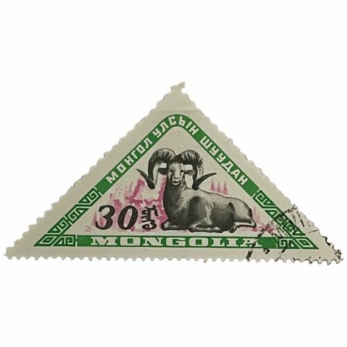 Почтовая марка Монголия 30 мунгу 1959 г. Архар. Стандартные марки: Монгольская дикая природа почтовая марка монголия 15 мунгу 1959 г ондатра стандартные марки монгольская дикая природа 6