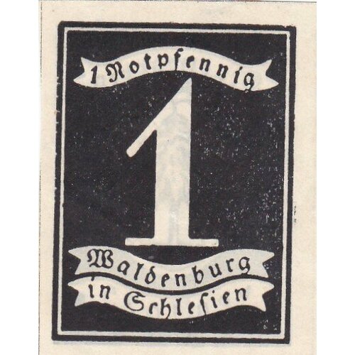 Германия (Веймарская Республика) Вальденбург 1 пфенниг 1921 г.