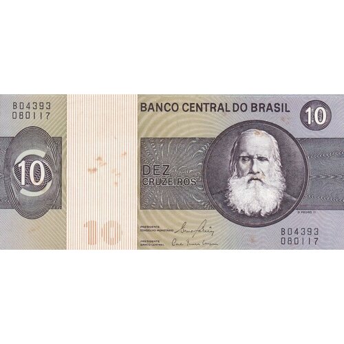 Бразилия 10 крузейро 1974-1980 гг. (4) купюра 1 крузейро 1980 г