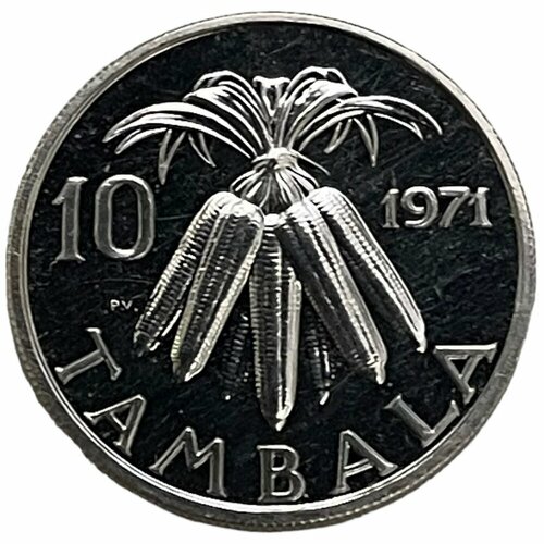 Малави 10 тамбала 1971 г. (Proof) малави 1 тамбала 2003 рыба