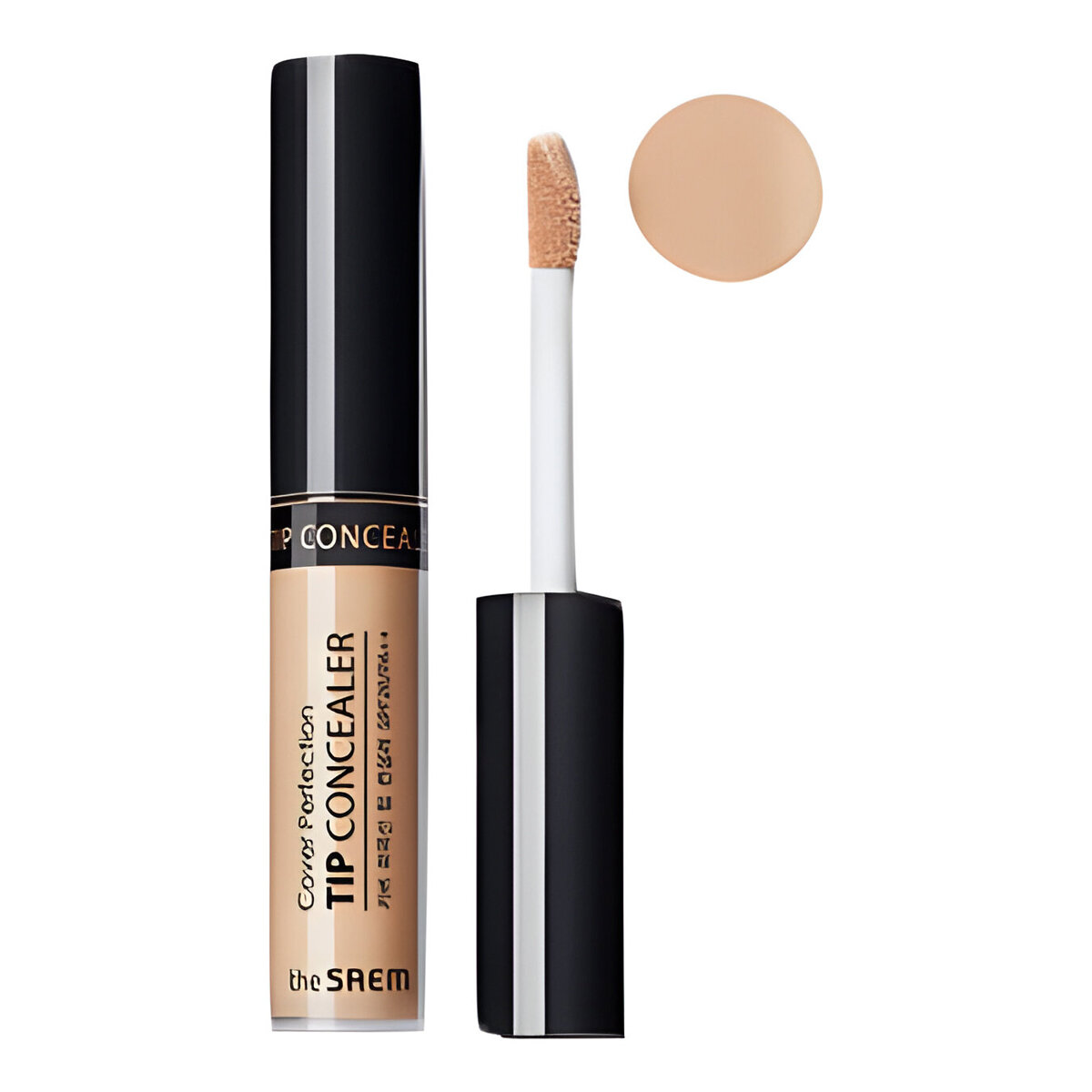 Точечный консилер для лица The Saem Cover Perfection Tip Concealer SPF28 РА++ 2.25 Sand