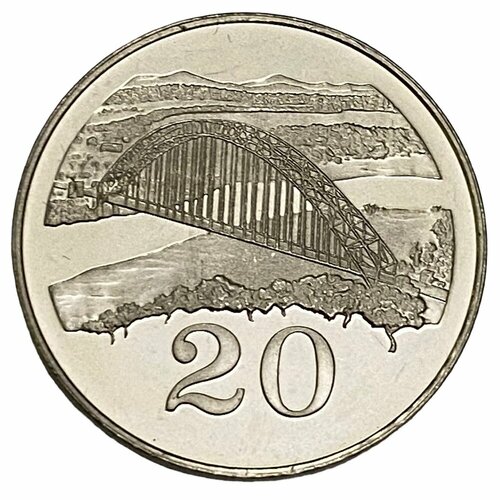 Зимбабве 20 центов 1980 г. (Proof) зимбабве 5 центов 1997 г