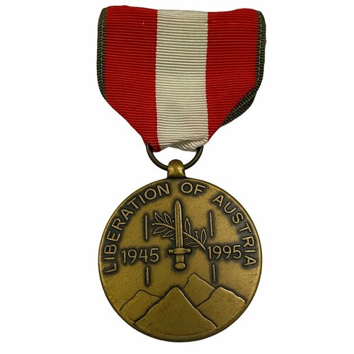 США, медаль 50 лет со дня освобождения Австрии во Второй Мировой войне 1995 г. монета 1 юань 50 лет победы во второй мировой войне китай 1995 unc