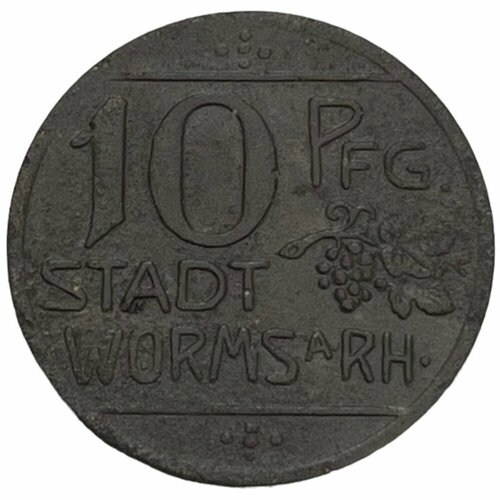 Германия (Германская Империя) Вормс 10 пфеннигов 1918 г. (Zn) (3)
