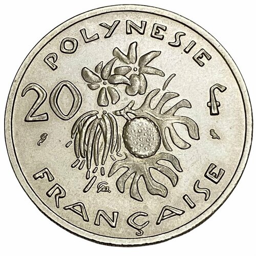 Французская Полинезия 20 франков 1967 г. (Проба) (2) французская полинезия 5 франков 1965 г