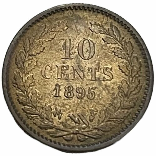 Нидерланды 10 центов 1895 г. нидерланды 10 центов cents 1911