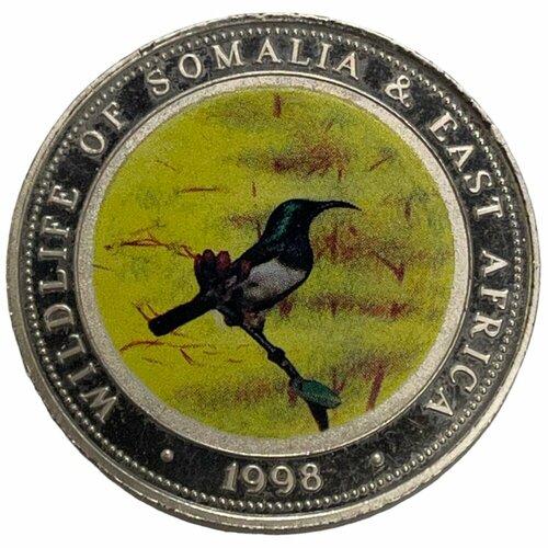 Сомали 25 шиллингов 1998 г. (Дикая природа Сомали и Восточной Африки - Нектарница) (PP) клуб нумизмат монета 25 шиллингов сомали 1998 года медно никель цветная