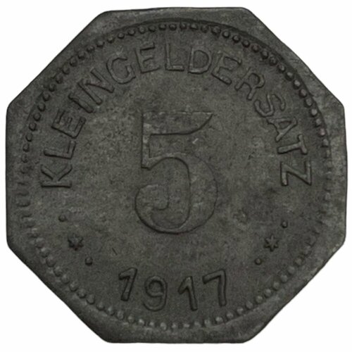 Германия (Германская Империя) Айслебен 5 пфеннигов 1917 г. (3)