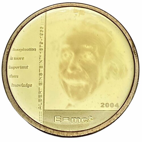 Северные Марианские острова 5 долларов 2004 г. (Альберт Эйнштейн) клуб нумизмат монета 5 долларов островов кука 2004 года серебро марка бенджамин франклин