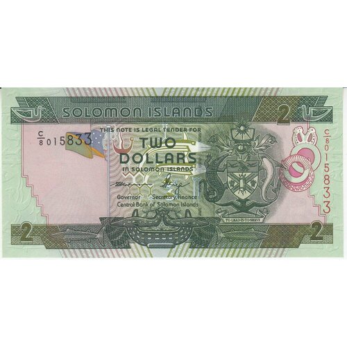 Соломоновы острова 2 доллара ND 2004 г. (5) соломоновы острова 10 долларов nd 1996 г