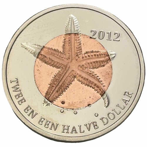 Саба 2 1/2 доллара 2012 г. 1 цент 2001 нидерландские антильские острова unc
