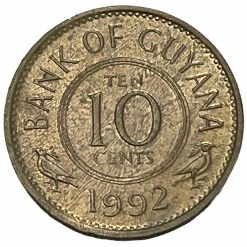 Гайана 10 центов 1992 г. гайана 10 долларов 1966 1992 гг 1 2