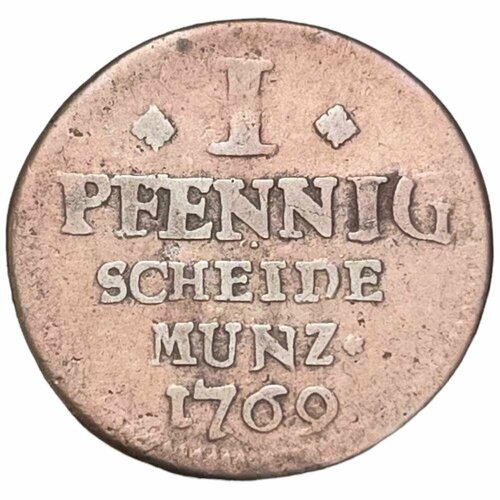 Германия, Майнц 1 пфенниг 1769 г. 1 пфенниг 1912 германия j из оборота
