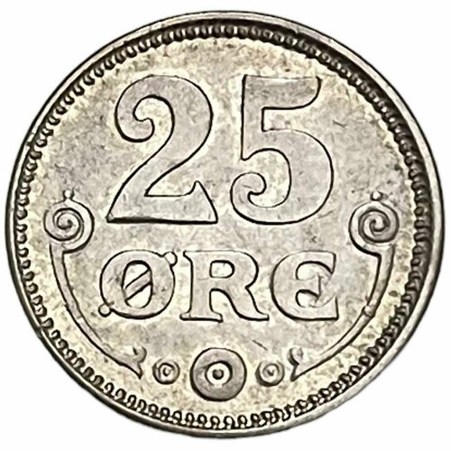 Дания 25 эре 1919 г. дания 1 эре 1927 г