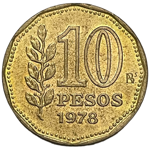 Аргентина 10 песо 1978 г.