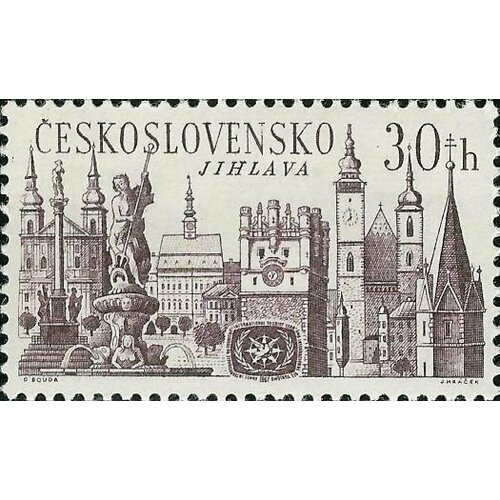 (1967-004) Марка Чехословакия Йиглава Международный год туризма III Θ 1967 007 марка чехословакия прага международный год туризма iii θ