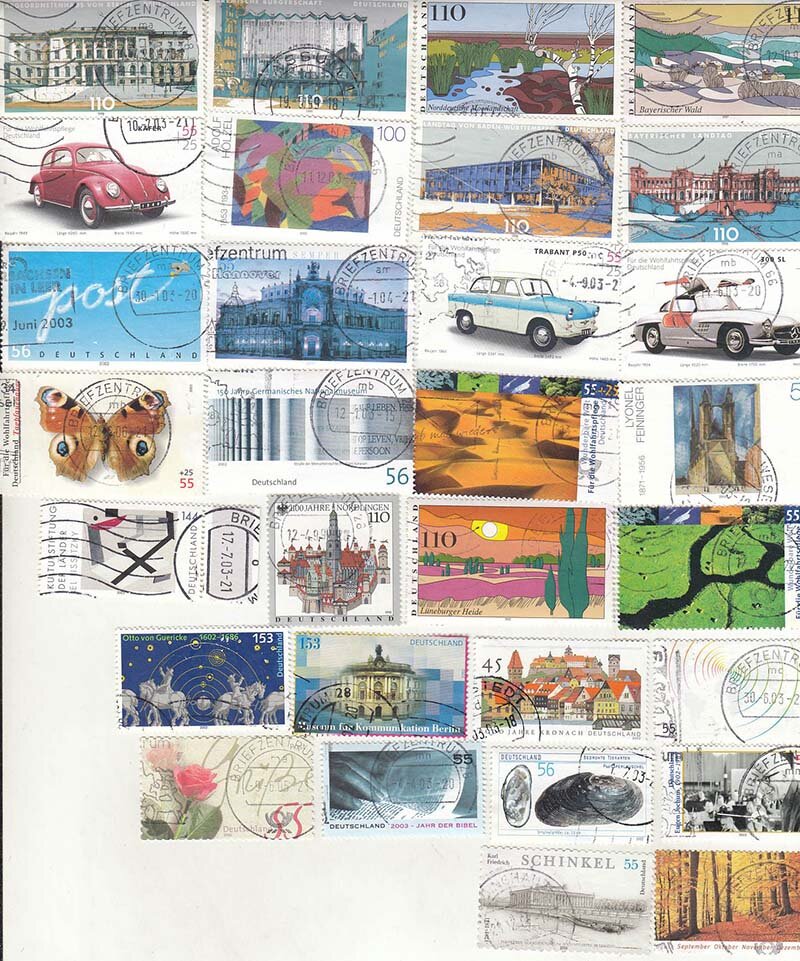 (Смесь годов--) Набор марок Германия (ФРГ) "30 шт." Гашёные , II Θ