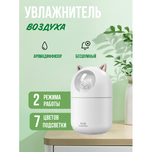 Увлажнитель воздуха для дома с подсветкойночникпортативный увлажнитель увлажнитель воздуха мини Котик с подсветкой 65000₽