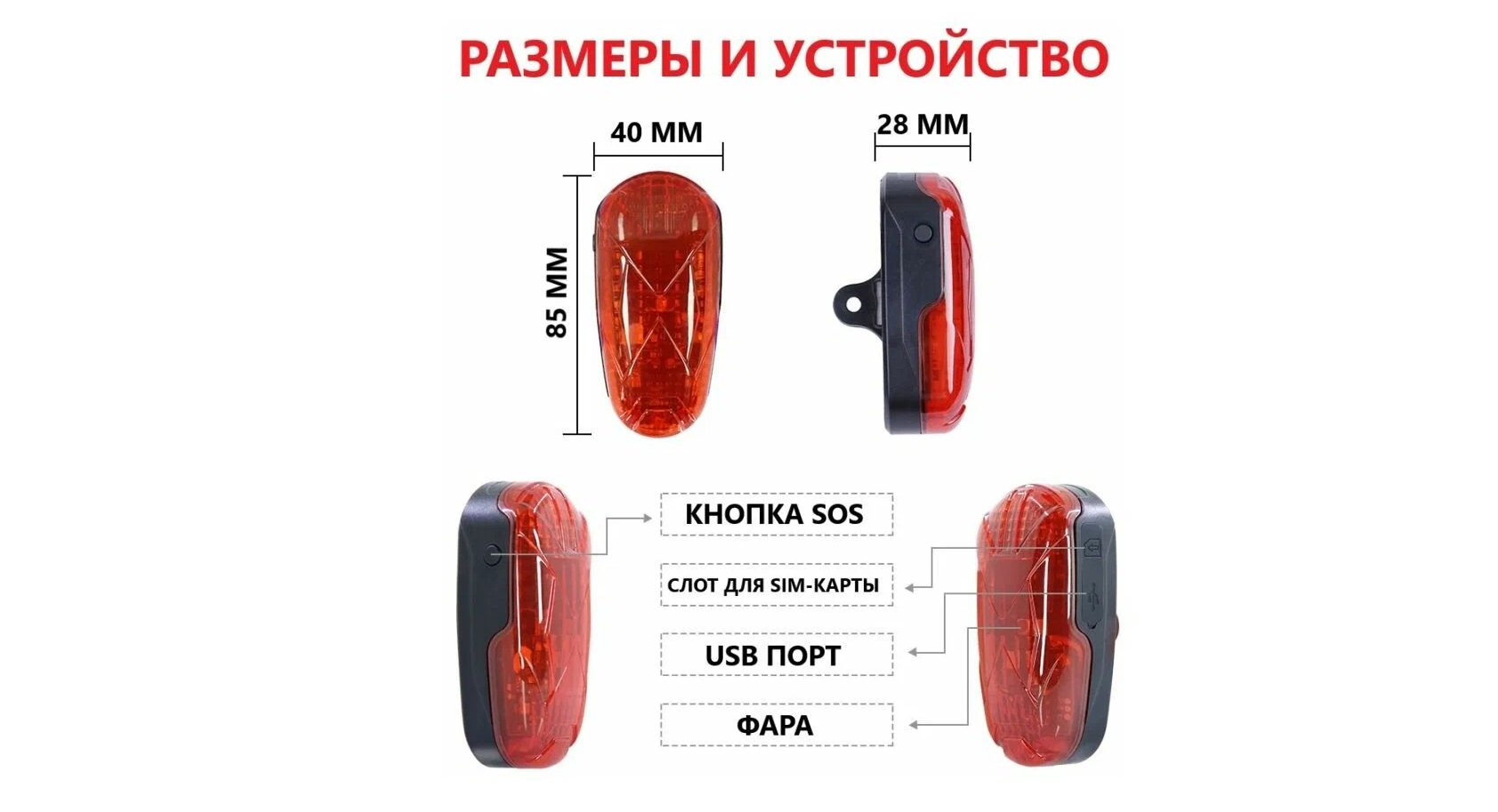 GPS Трекер TK 906 / велосипедный противоугонный трекер / велосипедный стоп сигнал gps маяк — фото 7