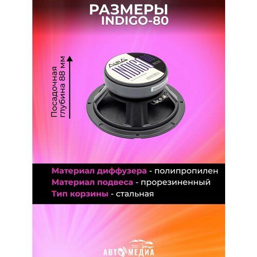 Колонки автомобильные INDIGO-80 2 шт 724000₽