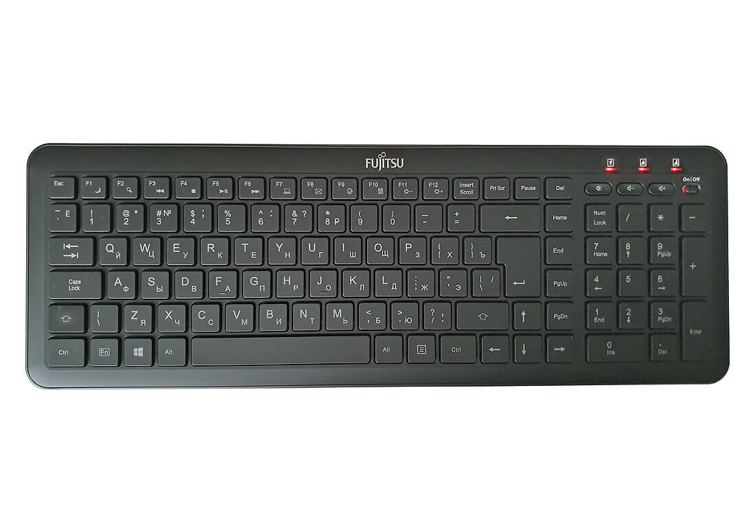 Клавиатура Fujitsu Keyboard KB915 Backlight USB Black RU/US