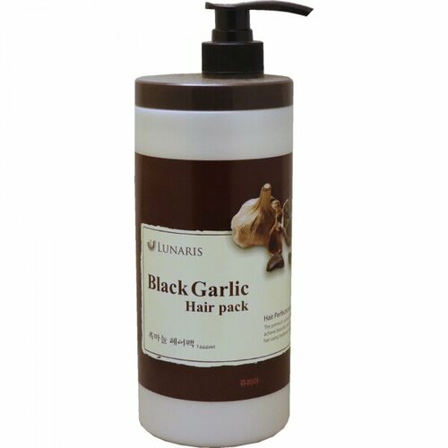 Lunaris pack hair black garlic маска для волос с черным чесноком, 1000 мл