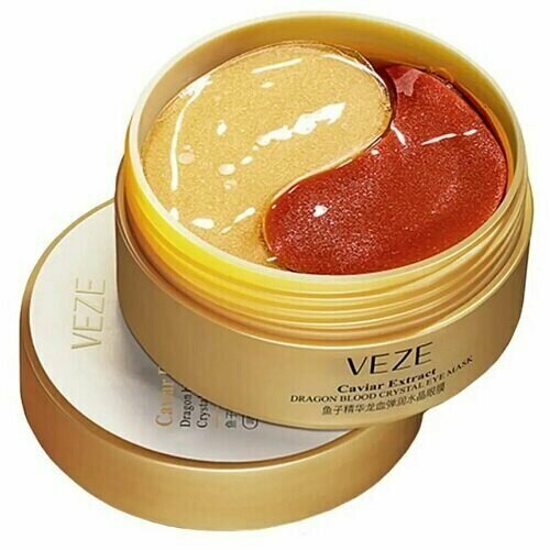 Патчи гидрогелевые для глаз VEZE Caviar Extract Dragon Blood Crystal Eye Mask, 60 шт