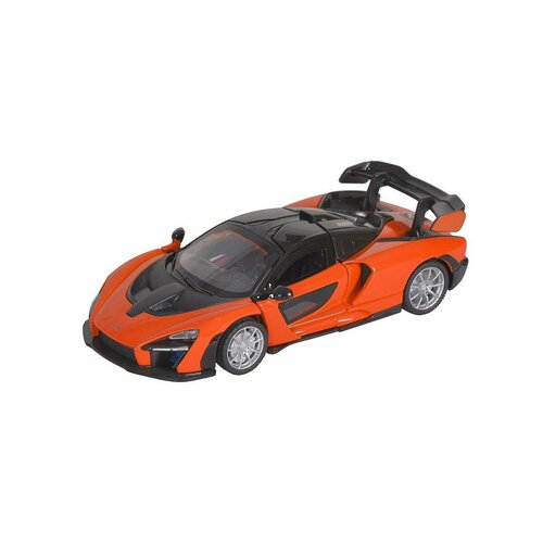 Модель машины McLaren Senna Road Car 1/2 (13,5см) свето-звуковые эффекты, инерция, оранжевый, 1 шт. радиоуправляемая модель машины mclaren senna