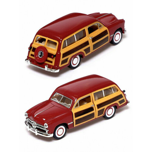 Машинка металлическая Kinsmart 1:40 «1949 Ford Woody Wagon» инерционная, красная KT5402D-3 металлическая машинка 1 40 1957 chevrole