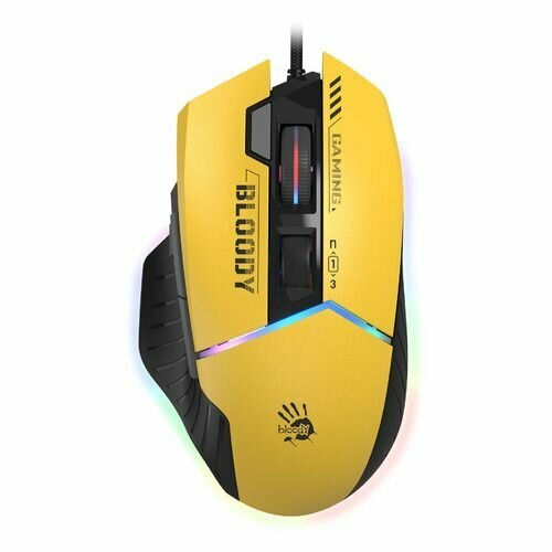 Мышь A4TECH Bloody W95 Max Sports игровая оптическая проводная USB желтый и серый w95 max sports lime 394500₽