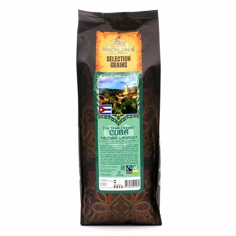Кофе Broceliande Cuba, 1000 грамм, 100% арабика, средняя обжарка.