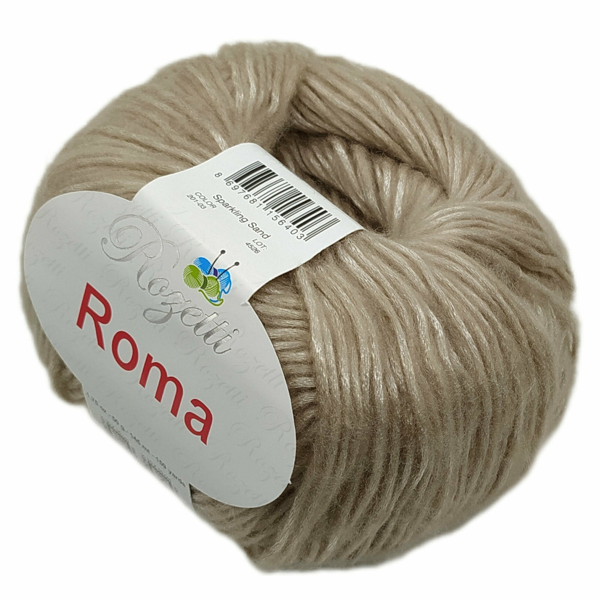 Пряжа Rozetti ROMA 50% Акрил, 50% Полиамид, 50гр/145м, (201-13 Темно-Бежевый) 1 упаковка (10 мотков)