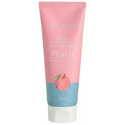 Welcos Питательный крем-гель для тела с персиком Around Me Natural Perfume Vita Aqua Gel Cream Peach