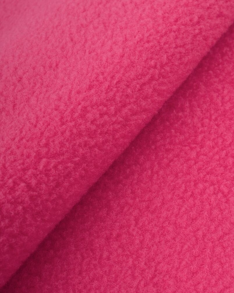 Ткань флис 130 гр, цвет ярко-розовый, готовый отрез 1*1,5м