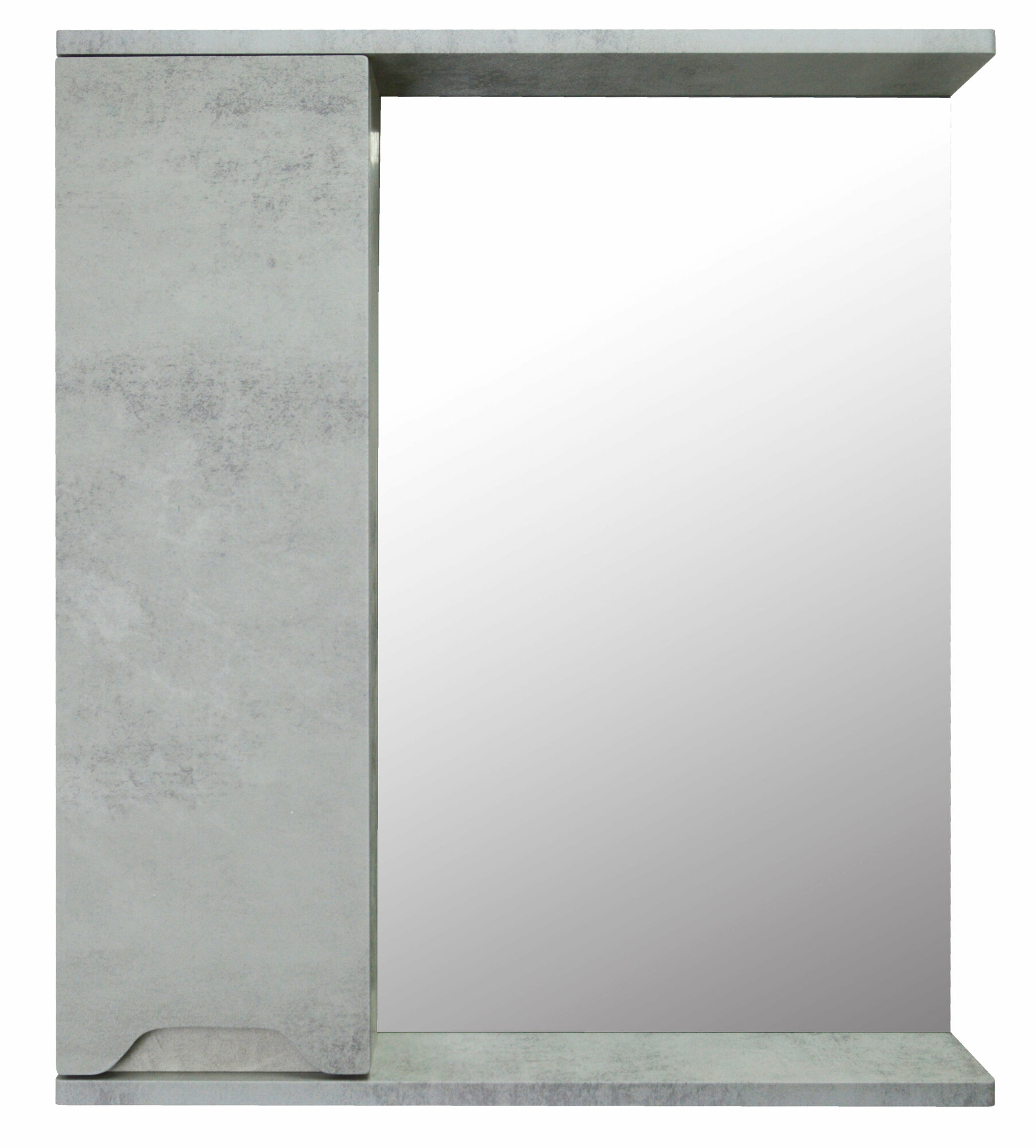 Зеркало-шкаф Loranto Florena 60 600х135х600 левый, светлый бетон (CS00086983)