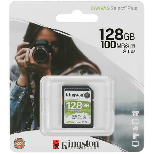 Карта памяти Kingston Canvas Select Plus SD