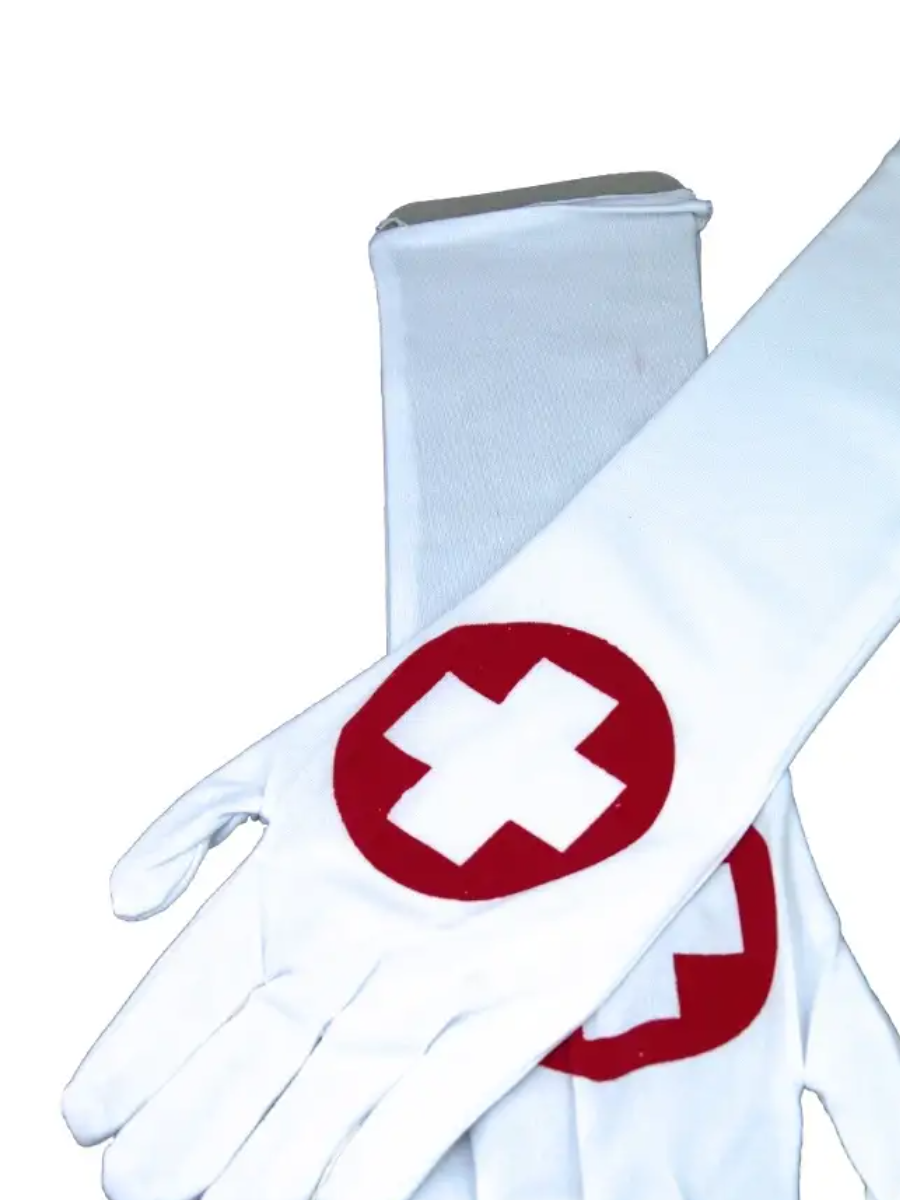 Перчатки для медсестры карнавальные