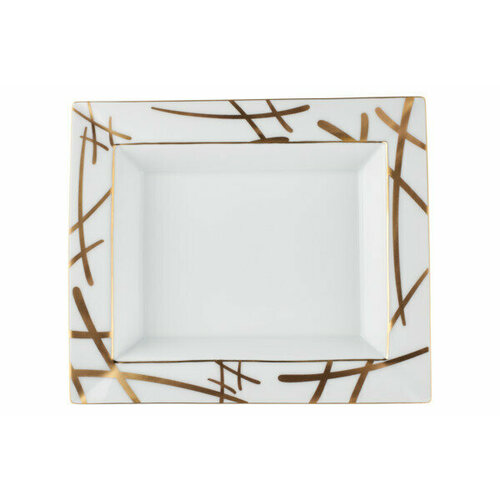 Блюдо Meissen Золотые мечи 16x13,5 см, п/к