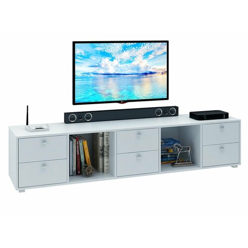 ТВ Тумба МФ Мастер Прайм-51-7 подвесная / напольная белый