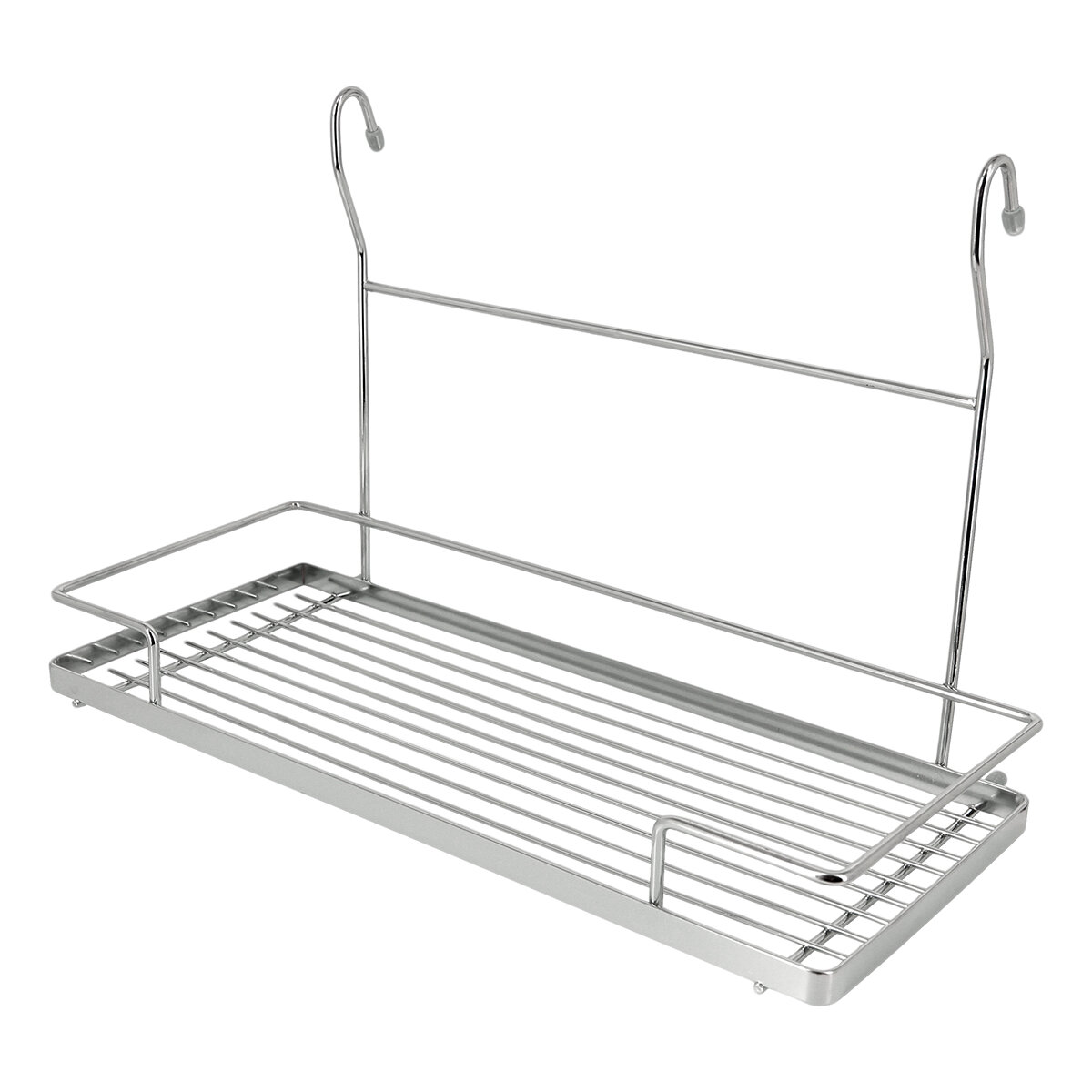 фото Полка на рейлинг прямоугольная одноярусная, 45x21x28.8см, хромированная проволока, Pomi d'Oro P280028 Railing