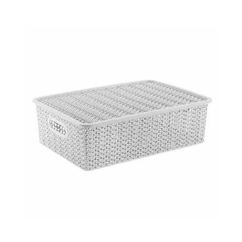 Корзина для хранения Вязь 7,5 л 350*245*105 с/кр белый