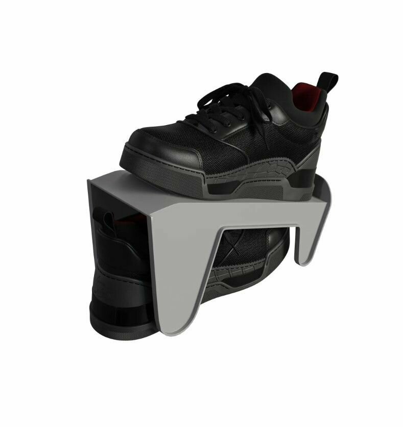 Подставка для обуви Spaceo 10x13.5x24 см пластик цвет серый Без бренда - фото №4
