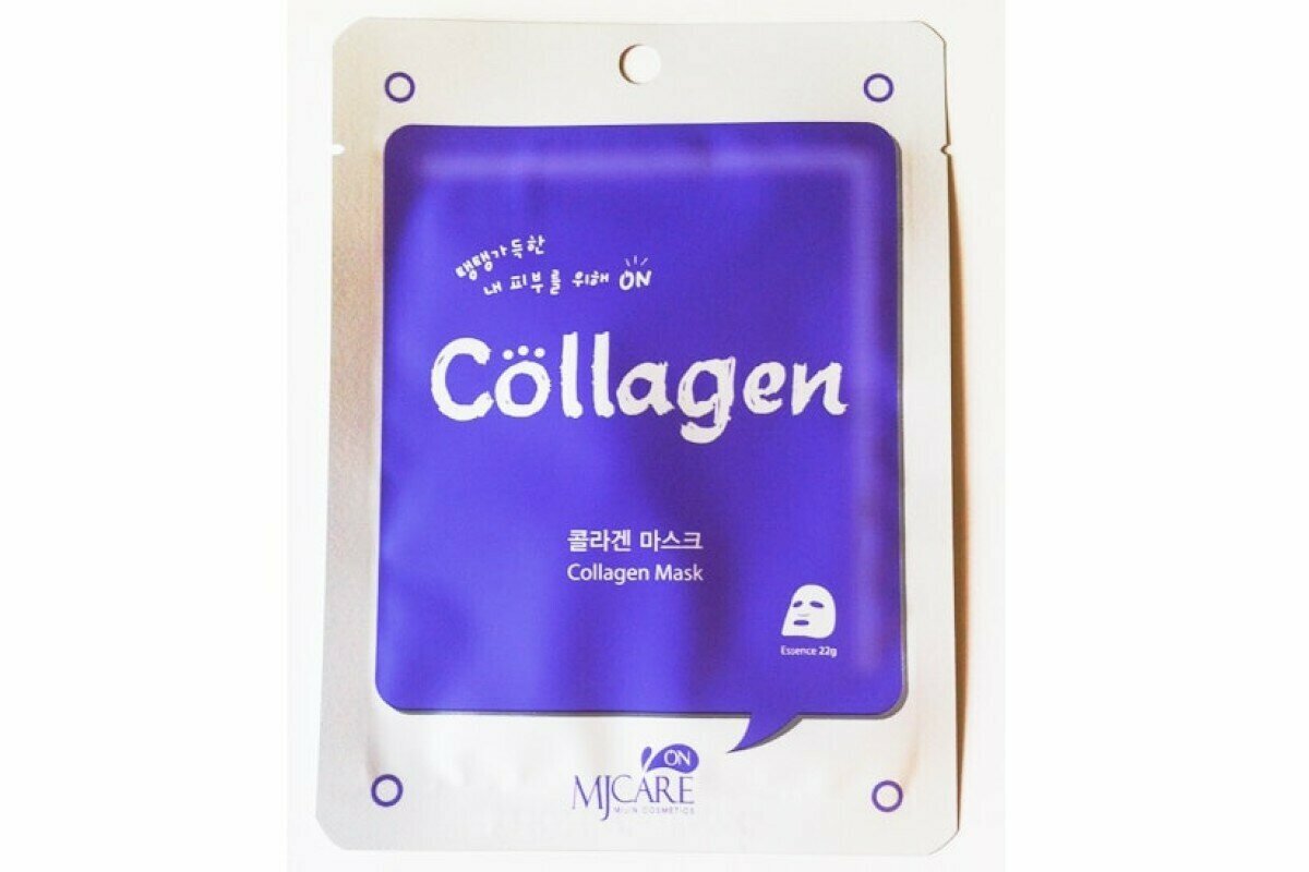 Маска тканевая для лица с коллагеном Mijin Cosmetics MJ on Collagen mask pack 22 г - фото №2