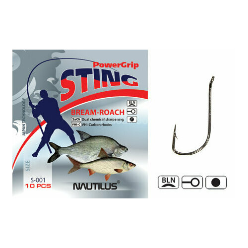 фото Крючок nautilus sting bream roach s-001bln №12 10шт