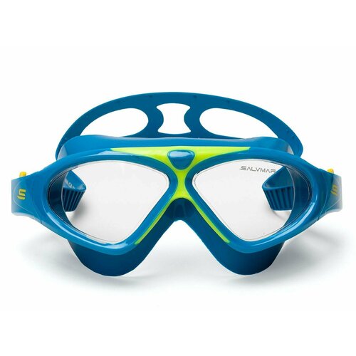 Очки для плавания SALVIMAR FLUYD FREEDOM голубой силикон/желтая рамка очки для плавания salvimar fluyd freedom прозрачный силикон синяя рамка