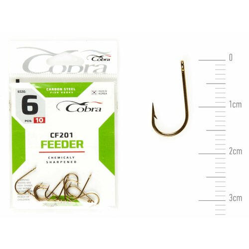 фото Крючки cobra feeder сер. cf201 разм. 006 10шт.