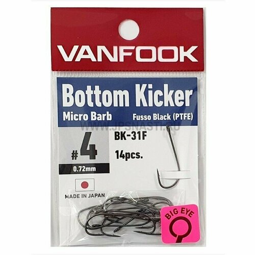 фото Крючок одинарный vanfook bk-31f #4 (8шт)