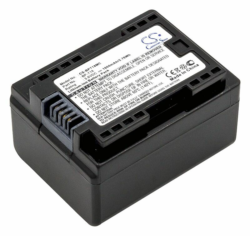 Аккумулятор CameronSino CS-BP718MC для Canon LEGRIA HF M50 M52 M56 M500 M506 R30 1780mAh