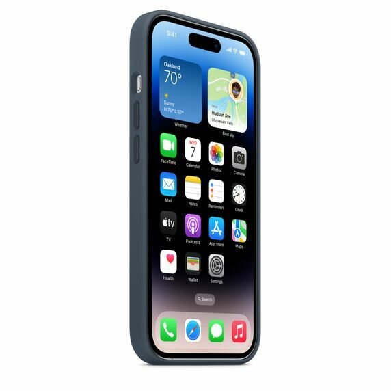Чехол Apple iPhone 14 Pro Silicone Case with MagSafe синий шторм (Storm Blue) - фотография № 4