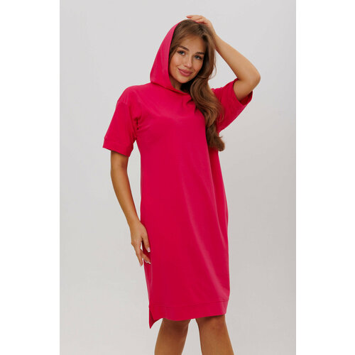 Платье Modellini, размер 54, фуксия платье modellini размер 54 белый розовый